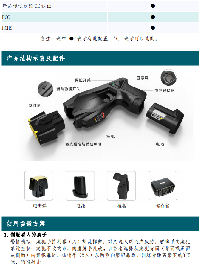 遠距離脈衝防暴器 JA-MC007